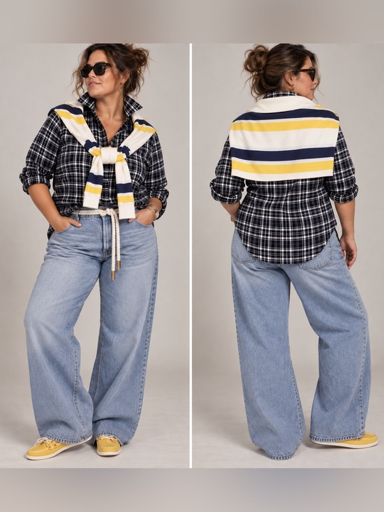 Lauren Ralph Lauren Tops - lauren ralph lauren plaid shirt 2x coastal prep nautical oversized button up